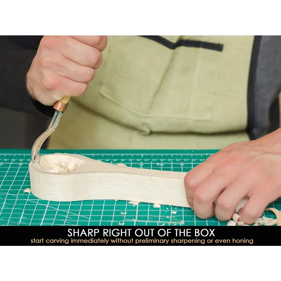 BeaverCraft K8a/14 Kompakte, kurze, gebogene Schnitzhohleisen (Sweep №8)