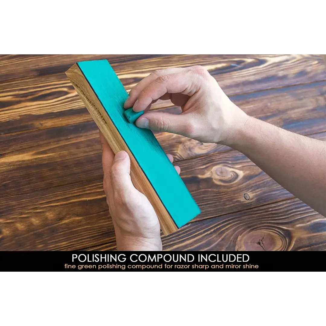 BeaverCraft LS4P1 Eenzijdige leren peddelstrop met polijstmiddel