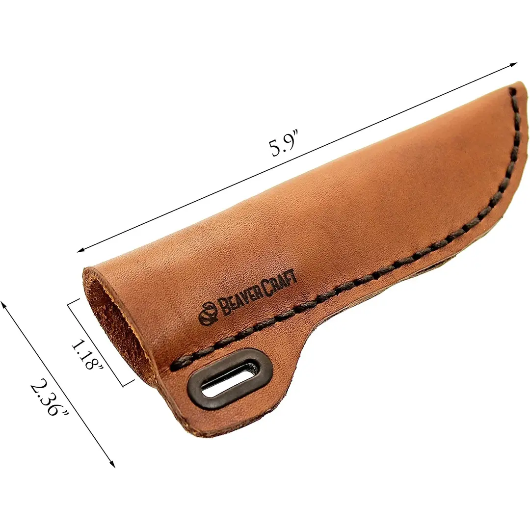 BeaverCraft SH1 Leren Schede Voor Snijmes