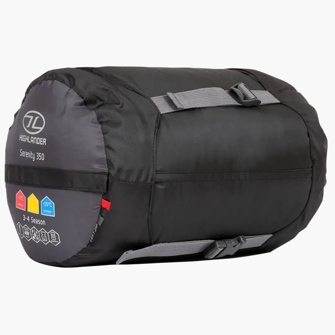 Highlander Serenity 350 Sleeping Bag Charcoal