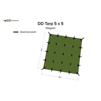 DD Hammocks DD Hammocks Tarp 5x5 Olive Green