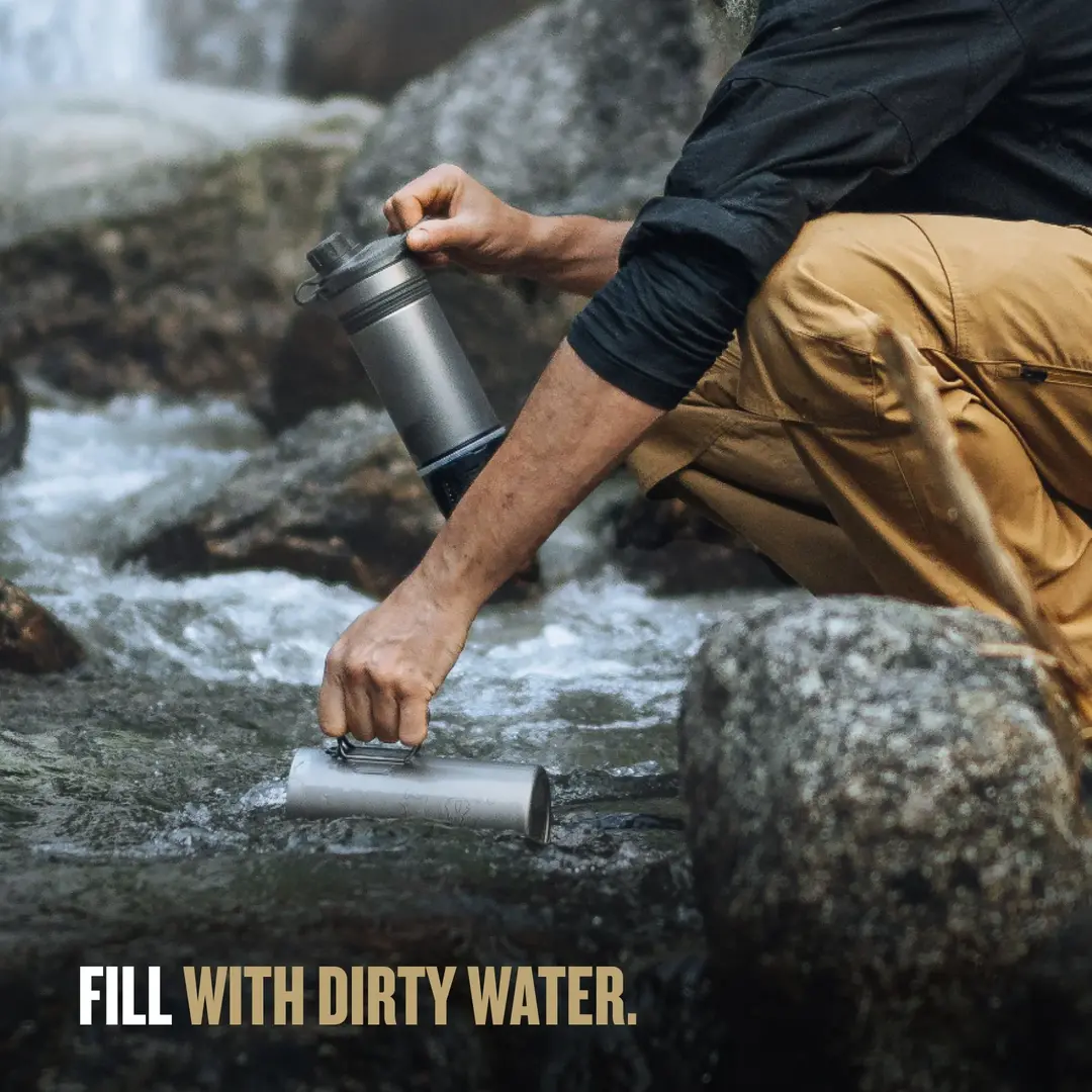 Grayl GeoPress Purifier 710 ml Titanium fles