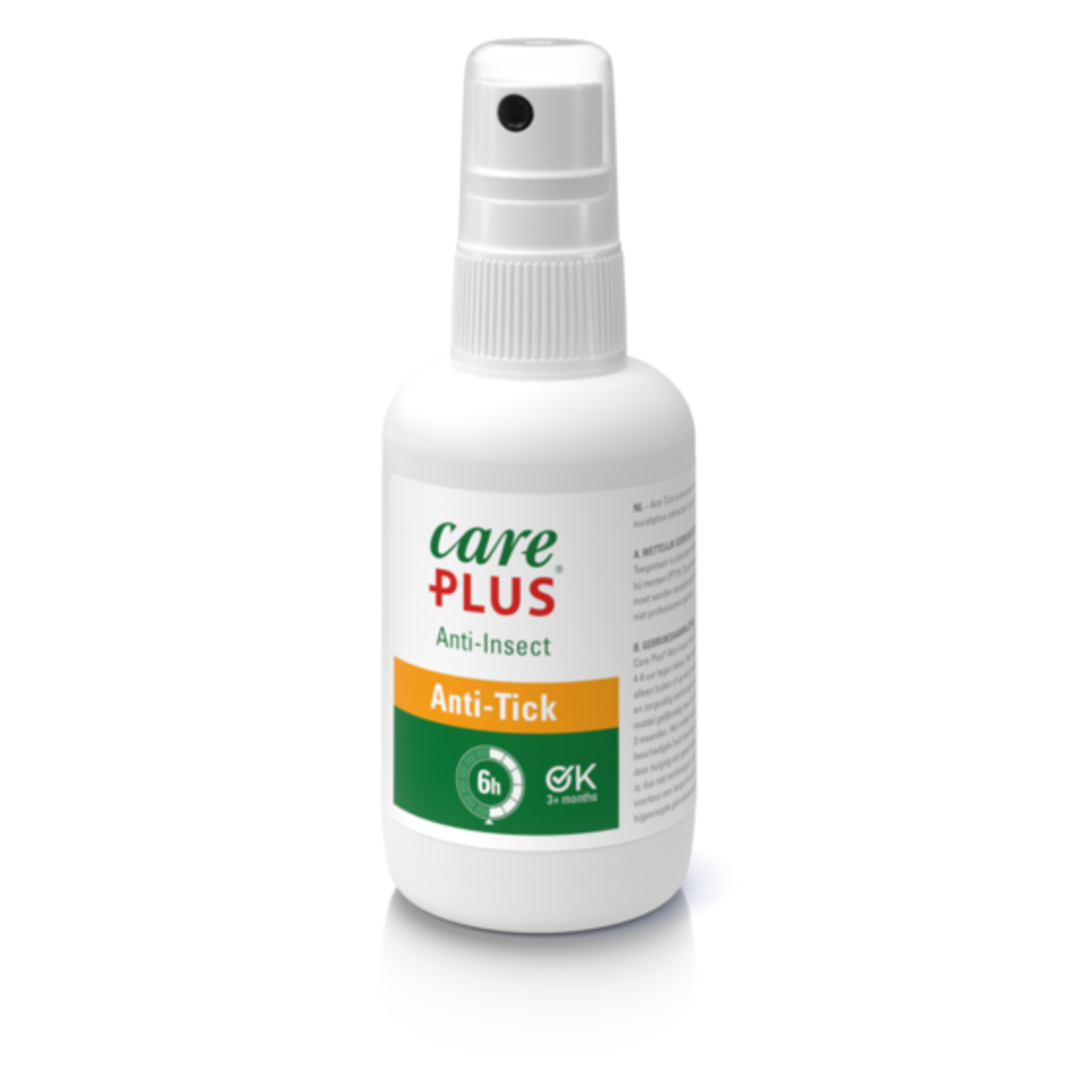 Care Plus Anti-Tick Spray 60 ml – Tick repellent with 30% Citriodiol, safe for children aged 3 months and older