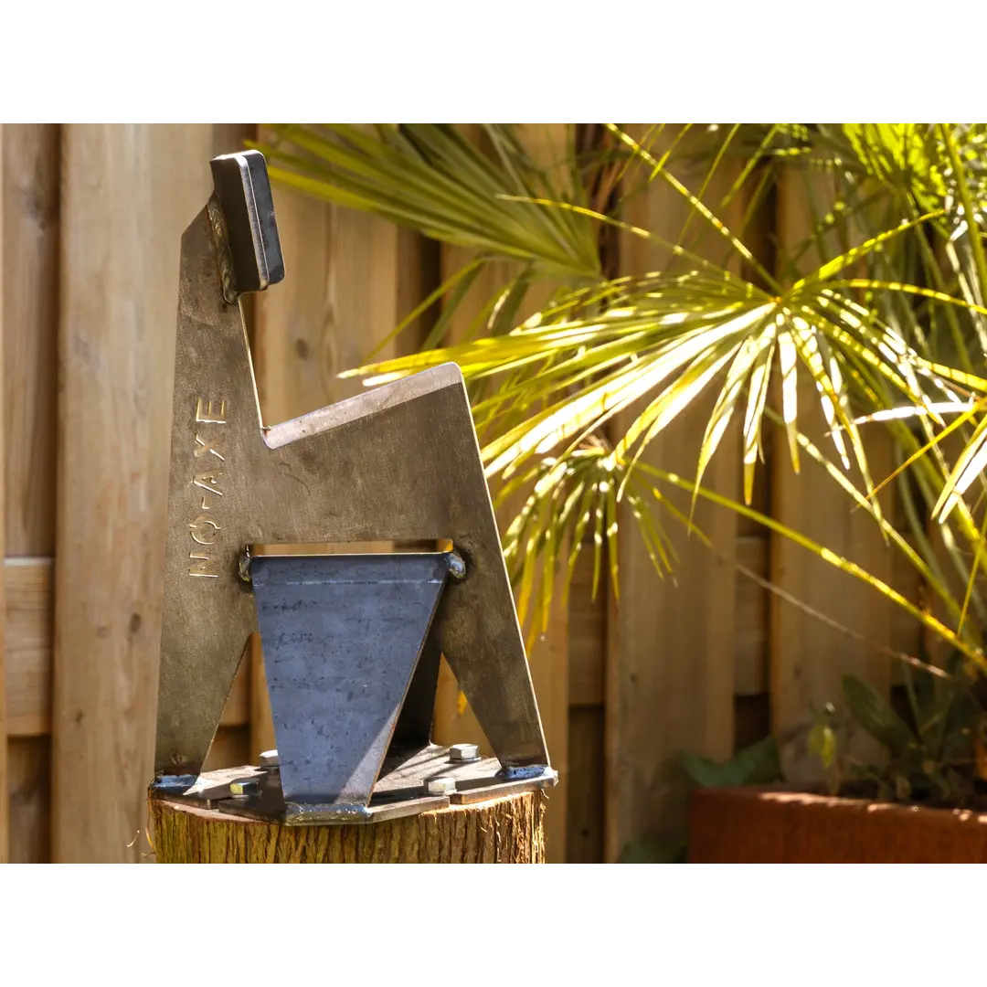 NO-AXE Wood Splitter Blank Steel with Hammer – Safe & Efficient Log Splitting