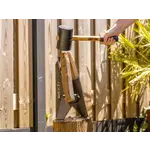 NO-AXE Houtklover blank staal met hamer – Veilig en efficiënt hout splijten