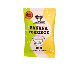 Chimpanzee Chimpanzee Haferbrei mit Banane