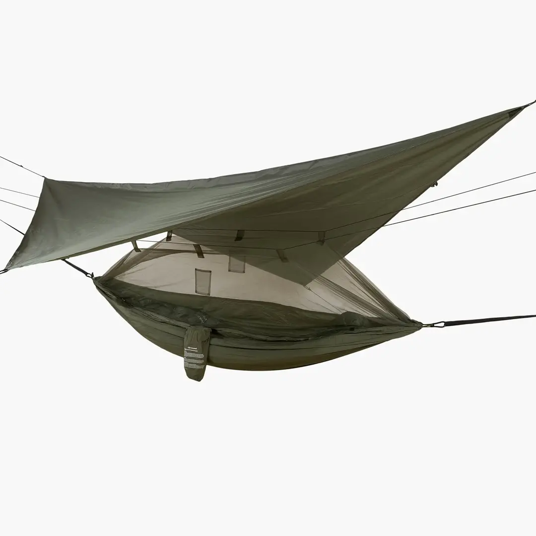 Highlander Crusader Waterproof Hangmat + Tarp Olijfgroen