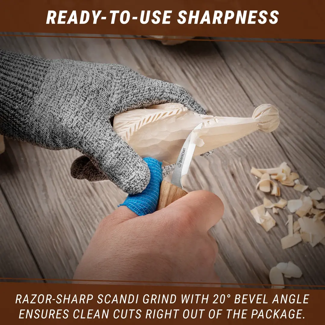 BeaverCraft C8 Chip Carving Knife – Razor-sharp control for detail