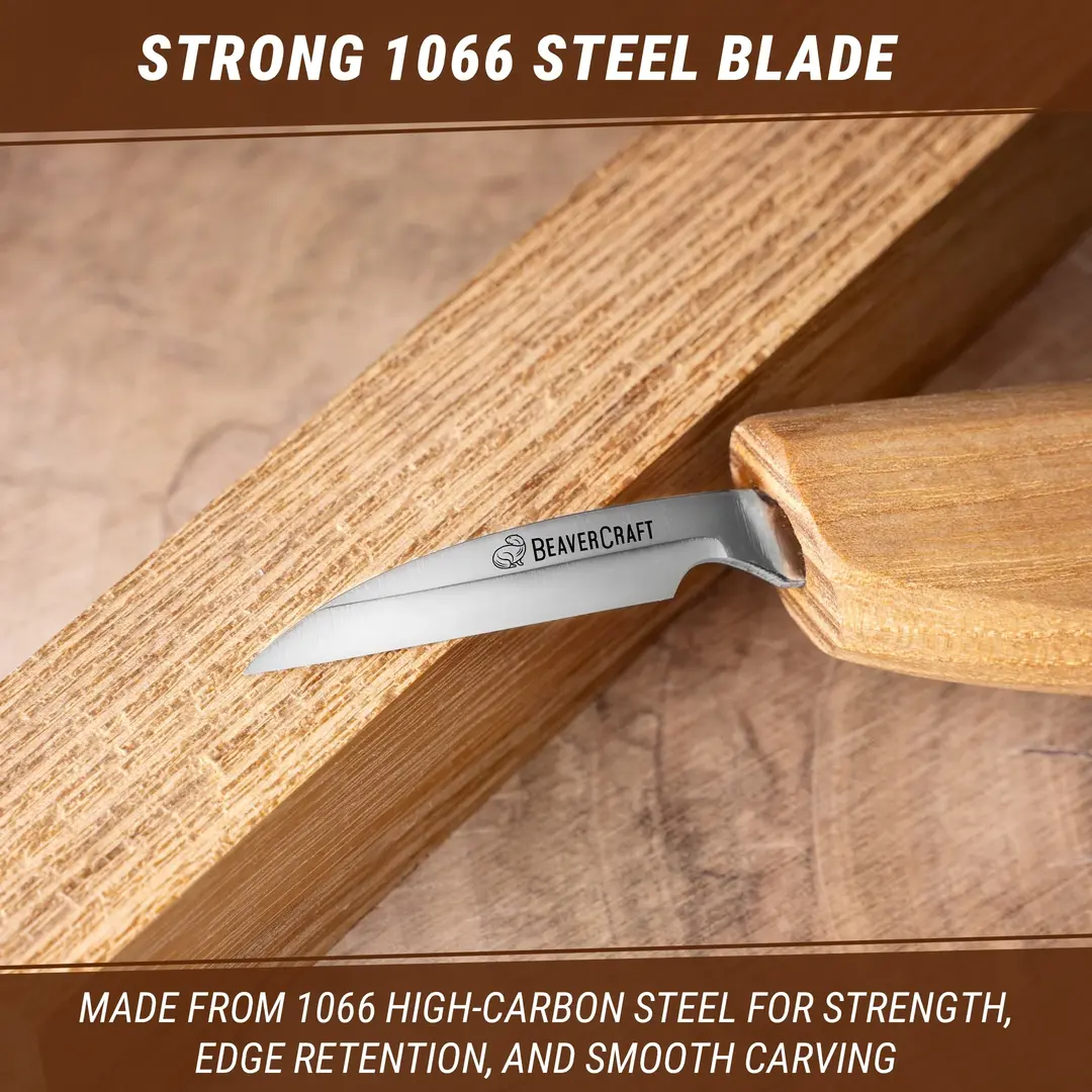 BeaverCraft C8 Chip Carving Knife – Razor-sharp control for detail