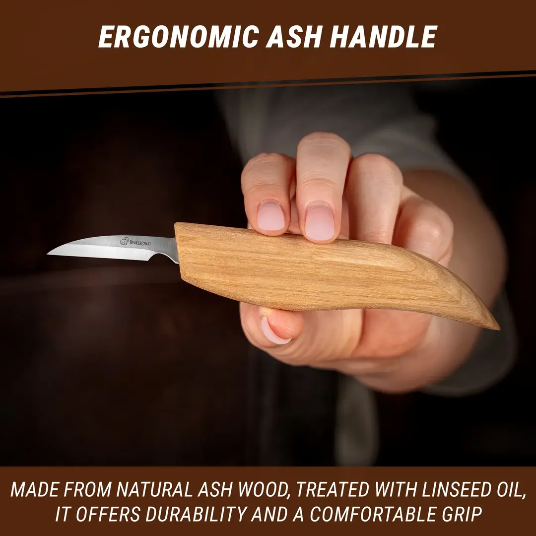 BeaverCraft C8 Chip Carving Knife – Razor-sharp control for detail