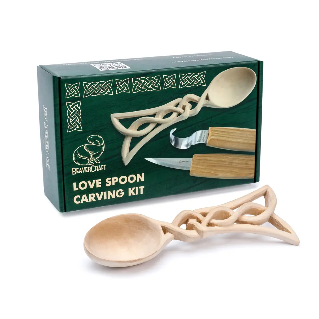 BeaverCraft DIY04 Celtic Spoon Carving Kit – Einsteiger-Set