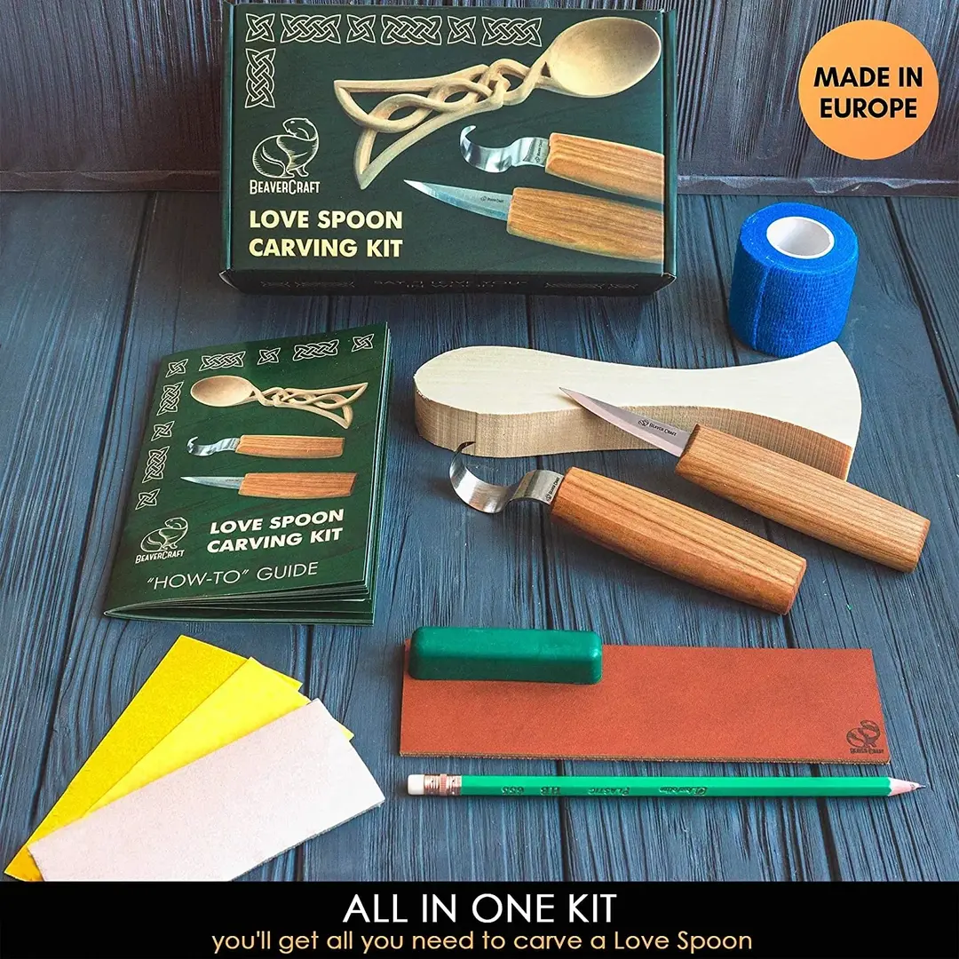 BeaverCraft DIY04 Celtic Spoon Carving Kit – Einsteiger-Set