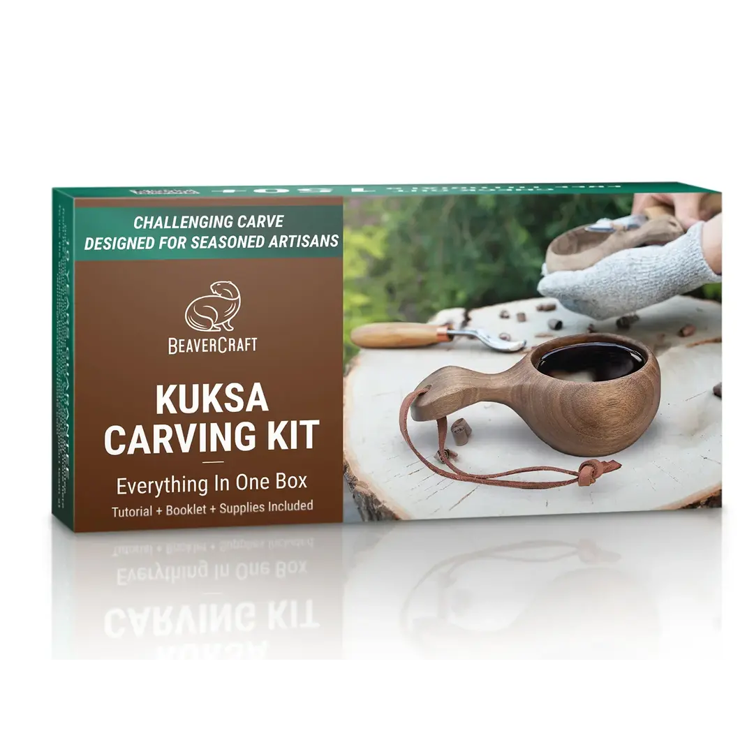 BeaverCraft DIY07 Walnuss Kuksa Carving Kit – Einsteiger-Set