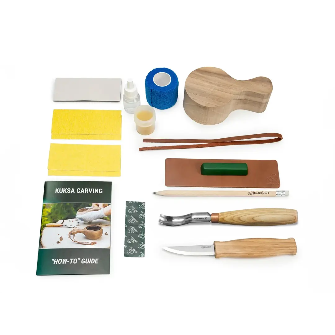 BeaverCraft DIY07 Walnuss Kuksa Carving Kit – Einsteiger-Set