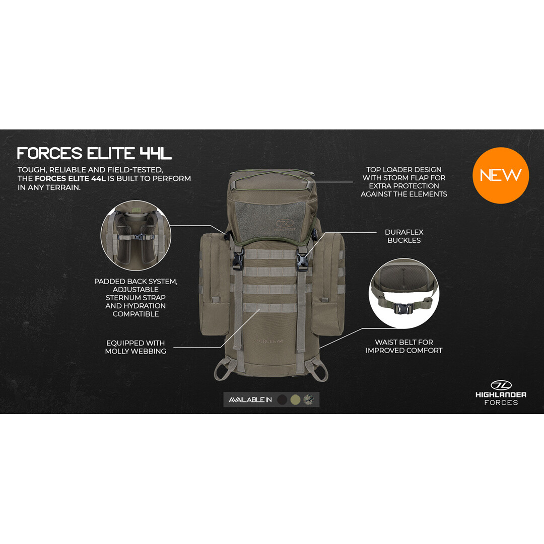 Highlander Forces Elite Pack 44L Rugzak Tactical Outdoor
