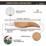 Beavercraft C18 Houtsnijmes met Essenhouten Handgreep