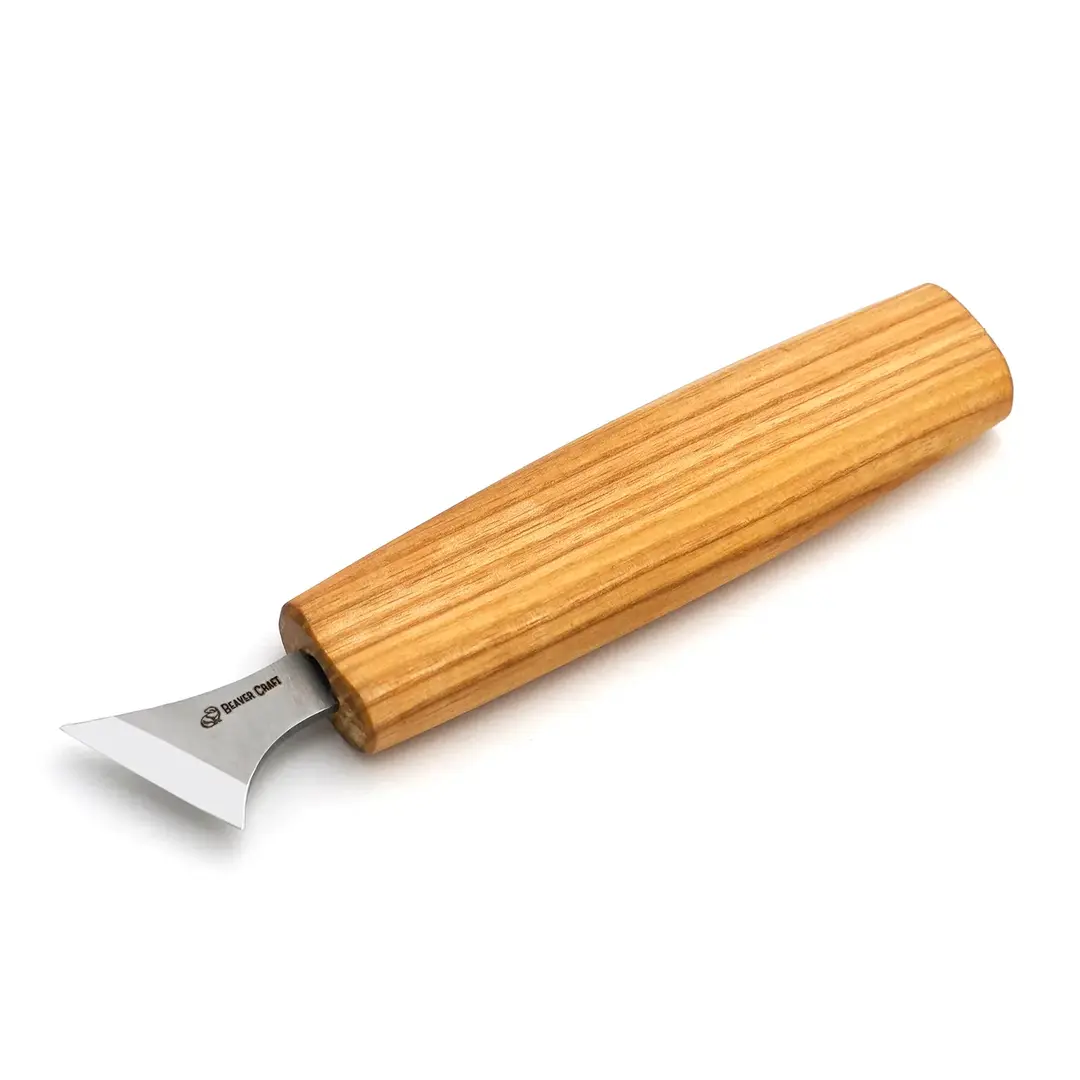 Beavercraft C10s Chip Carving Knife with Ash Wood Handle