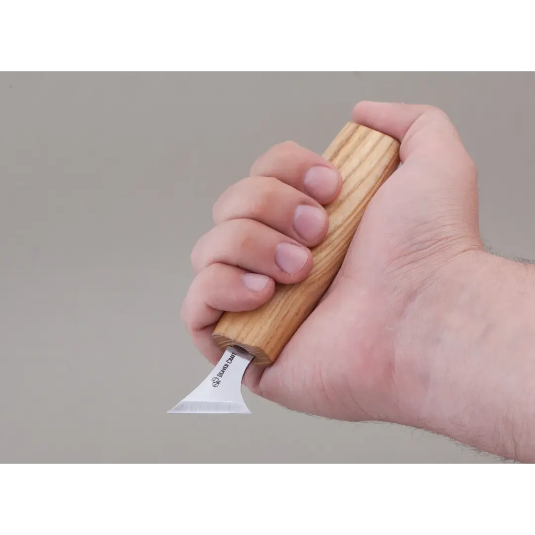 Beavercraft C10s Chip Carving Knife with Ash Wood Handle