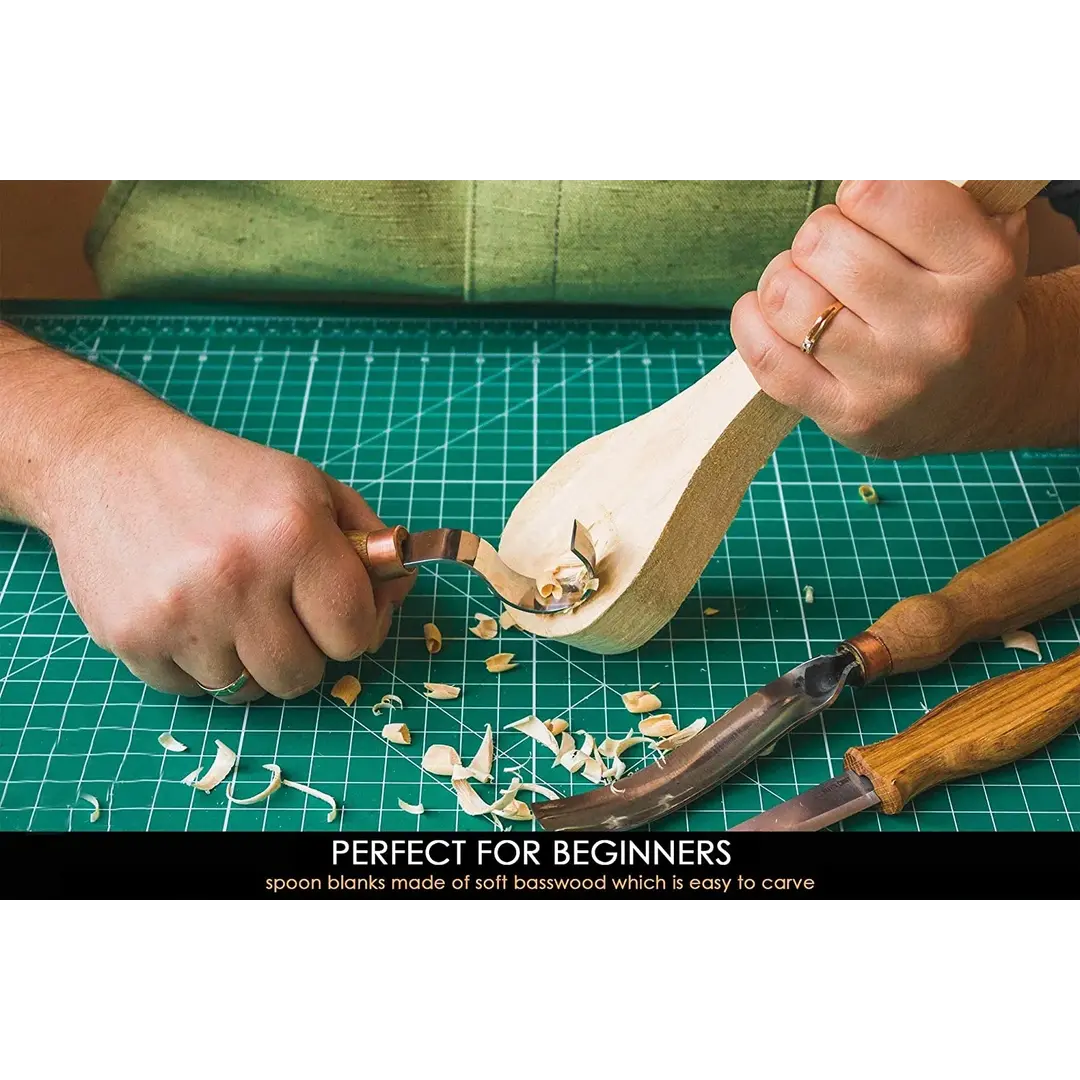 BeaverCraft B1 Lepelblank van Lindenhout voor Houtsnijden