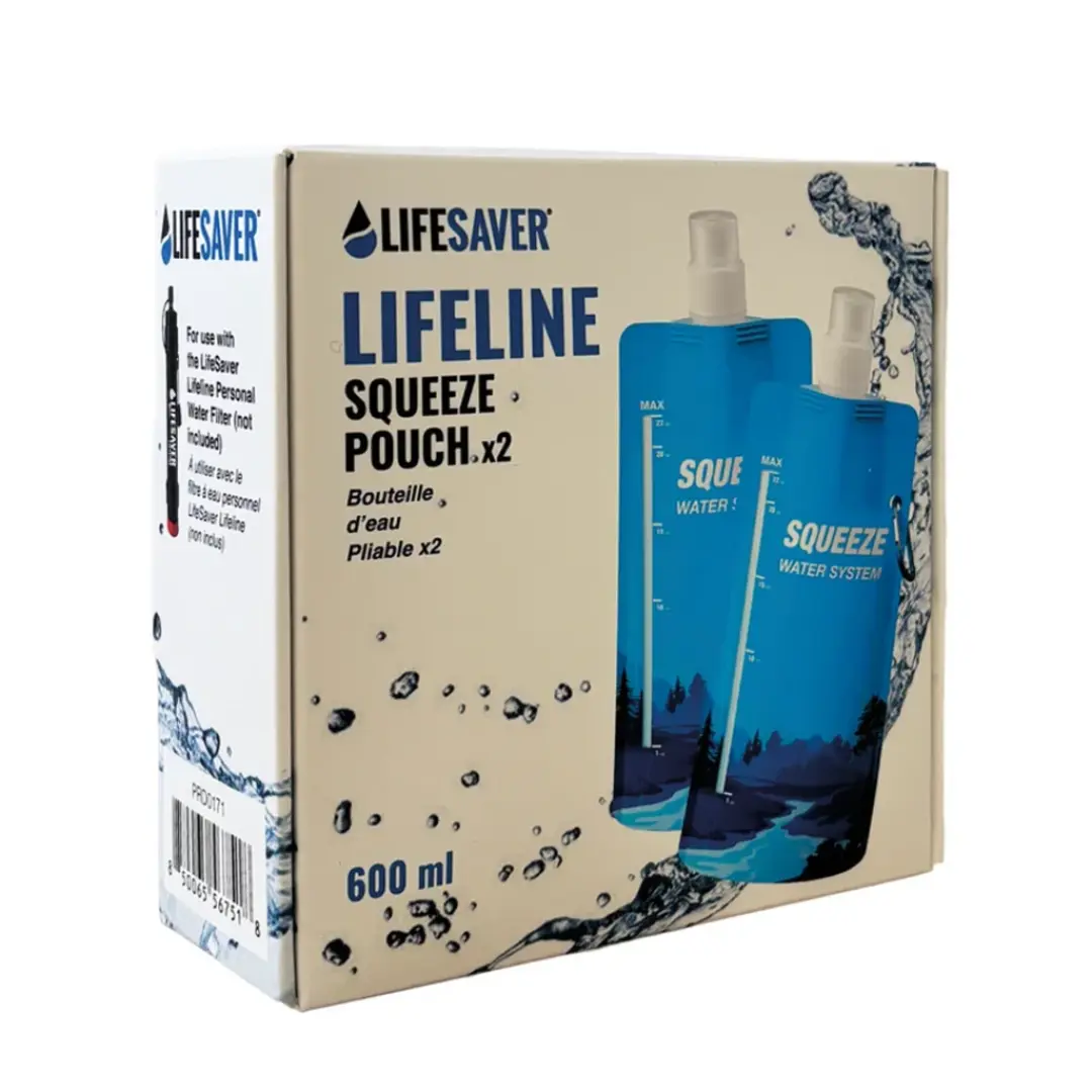 Lifesaver Lifeline Squeeze Pouch – Knijpzak 600 ml, 2 stuks