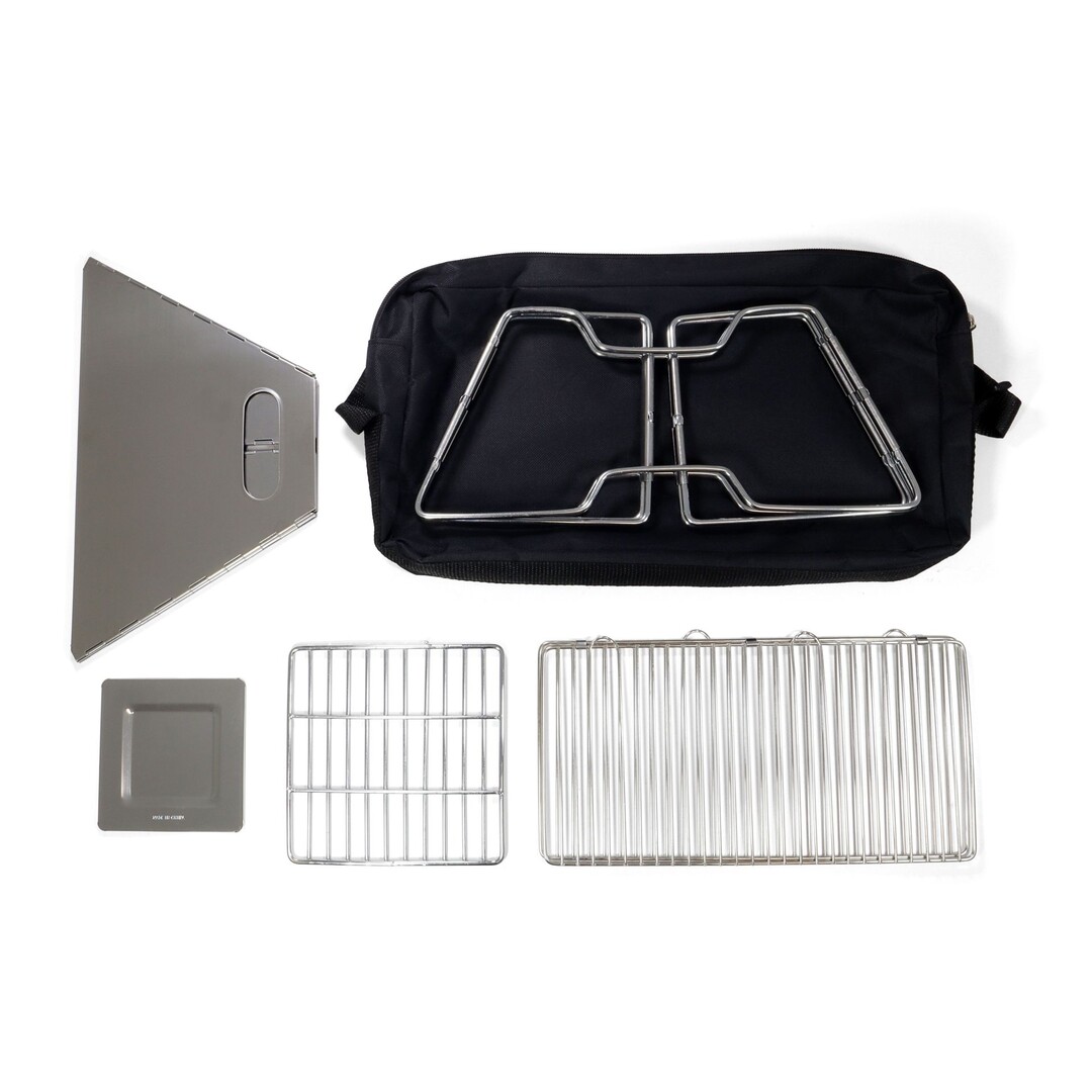 Origin Outdoors Tetragon Grill and Fire Bowl – Stainless Steel