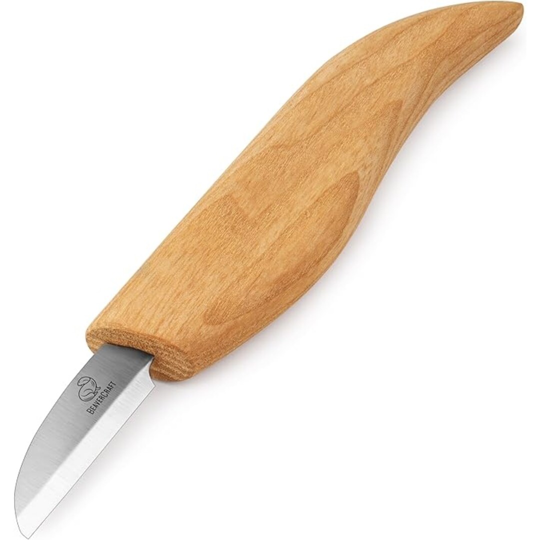 BeaverCraft C2 Wood Carving Knife Straight 40 mm – Ash Handle