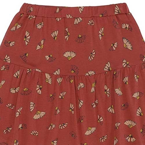 Soft Gallery Fennel Skirt Burnt Brick AOP Camomile (Rok)-3