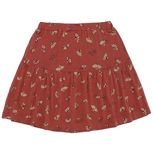 Soft Gallery Fennel Skirt Burnt Brick AOP Camomile (Rok)-4