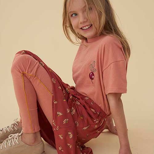 Soft Gallery Fennel Skirt Burnt Brick AOP Camomile (Rok)-2