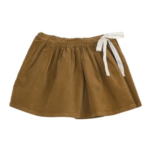 Emile et Ida Jupe Macchiato Velours Unie (rok)-1