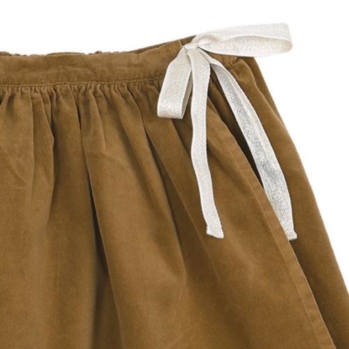 Emile et Ida Jupe Macchiato Velours Unie (rok)-4