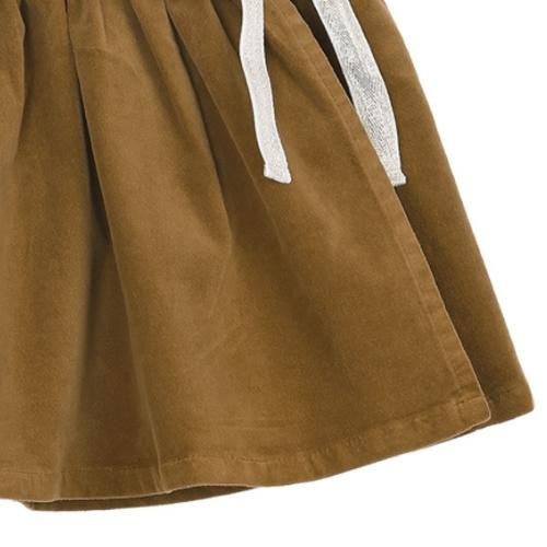 Emile et Ida Jupe Macchiato Velours Unie (rok)-5