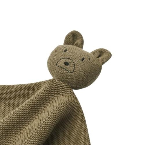 Liewood Milo knit cuddle cloth Mr bear khaki-3