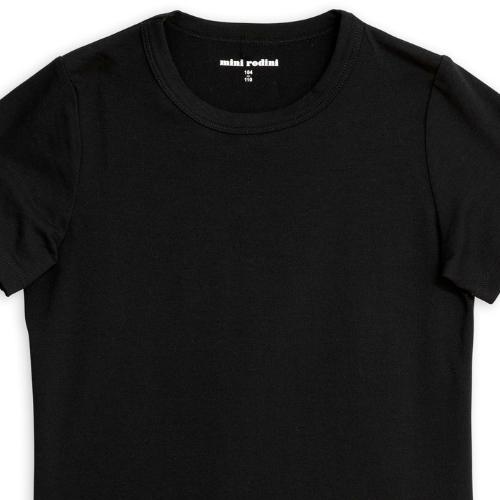 Mini Rodini Basic short sleeve tee Black (shirt)-2