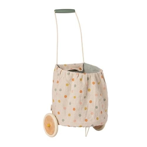 Maileg Trolley, Multi dots - Blue-1