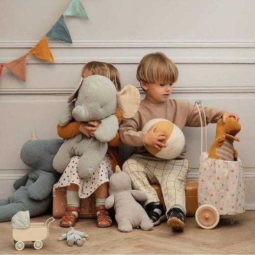 Maileg Trolley, Multi dots - Blue-3