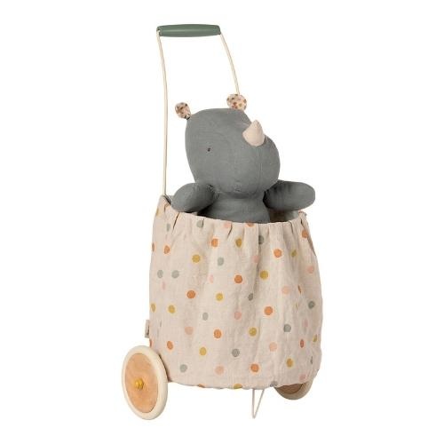 Maileg Trolley, Multi dots - Blue-4