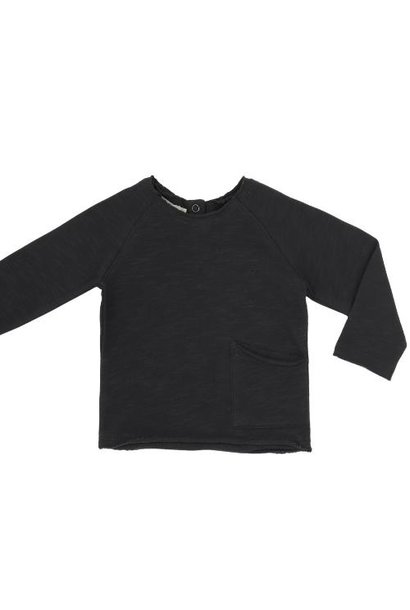 Phil&Phae Raw-edged baby sweater Charcoal (trui)