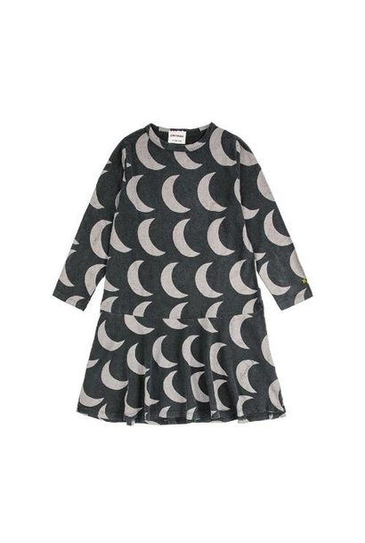 Bobo Choses Moon all over dress Dark Grey | jurk