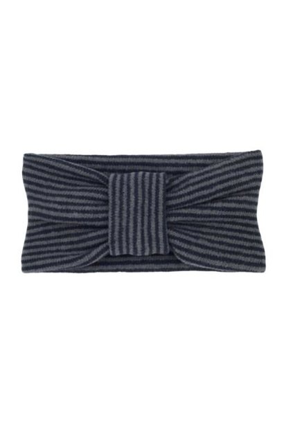 1+ in the family nuria baby bandeau soft striped recycled fleece navy | haarband