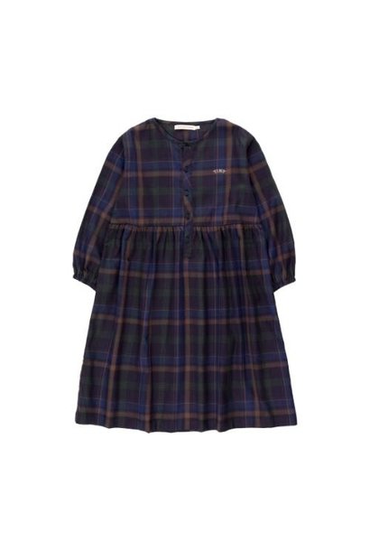 Tinycottons Tiny Check Dress navy | jurk