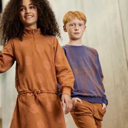 Soft Gallery Kiera Moondots Dress Glazed Ginger | jurk-2