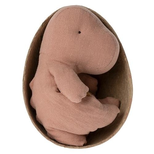 Maileg Gantosaurus in egg, small - Old rose | dino ei-4