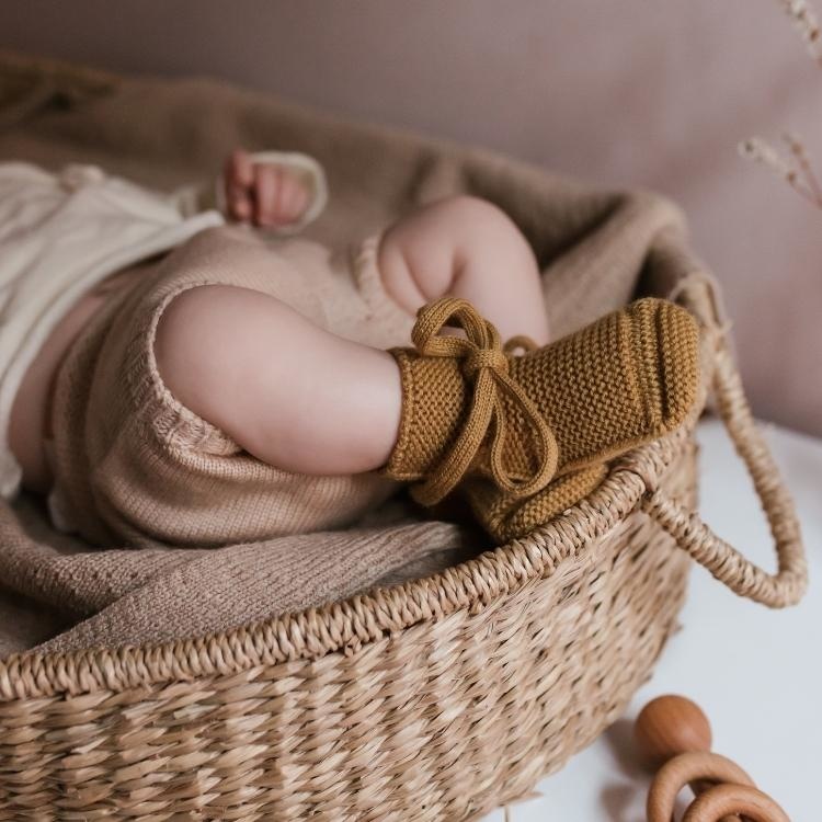 Hvid booties baby slofjes | Labels for Little Ones