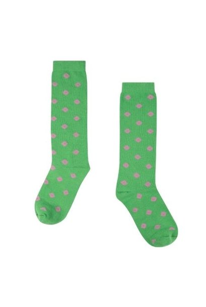 Repose ams knee socks spring green dice | sokken