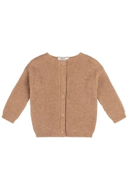 Repose ams knit cardigan - soft caramel | vest