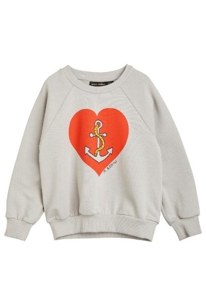 Mini Rodini Sailors heart sp sweatshirt Grey | trui