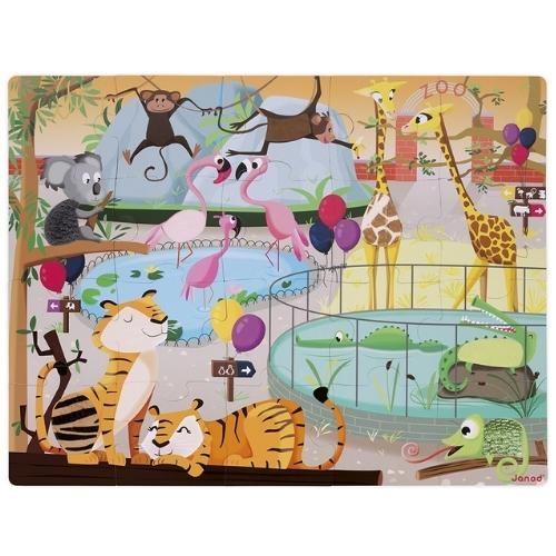 Janod Voelpuzzel - Een dag in de dierentuin | puzzel-2