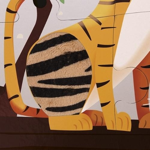 Janod Voelpuzzel - Een dag in de dierentuin | puzzel-5