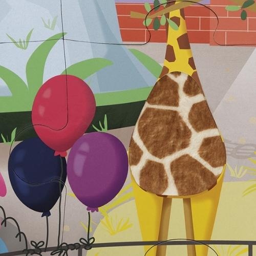 Janod Voelpuzzel - Een dag in de dierentuin | puzzel-9